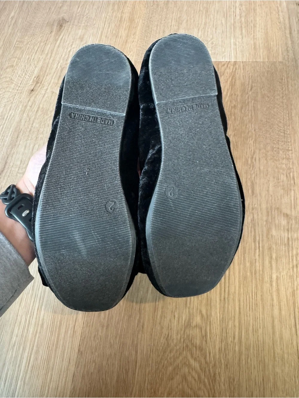 GAP Black Velvet Bow Ballet Flats - Kids